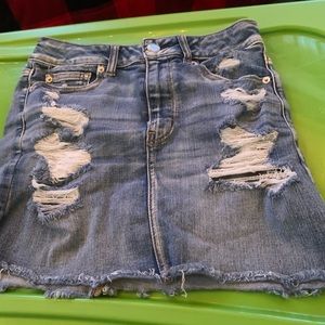 American eagle jean skirt